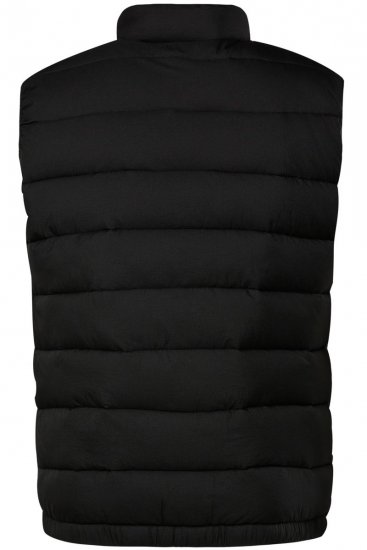 Men+ 578 Vesta prešívaná so stojačikom Čierna - Bundy - Bundy Nadmerné Veľkosti 2XL-8XL