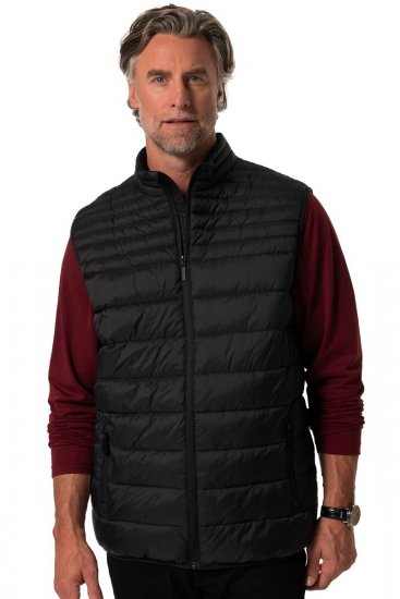 Boston Park 583 Vesta prešívaná so stojačikom Čierna - Bundy - Bundy Nadmerné Veľkosti 2XL-8XL