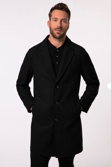 JP1880 Coat Classic Wool Blend Black - Bundy - Bundy Nadmerné Veľkosti 2XL-8XL