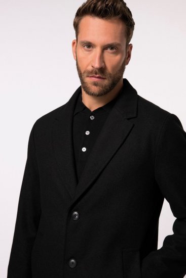 JP1880 Coat Classic Wool Blend Black - Bundy - Bundy Nadmerné Veľkosti 2XL-8XL