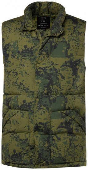 JP1880 831610 Vesta prešívaná v maskáčovom vzore Zelená - Bundy - Bundy Nadmerné Veľkosti 2XL-8XL