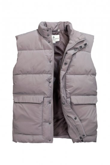 JP1880 831639 Vesta prešívaná z recyklovaného polyesteru Tmavosivá - Bundy - Bundy Nadmerné Veľkosti 2XL-8XL