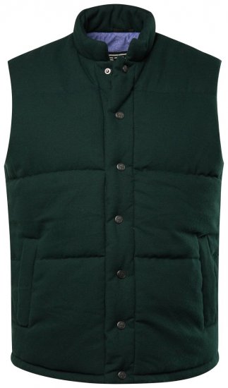 STHUGE 831896 Prešívaná flanelová vesta Tmavozelená - Bundy - Bundy Nadmerné Veľkosti 2XL-8XL
