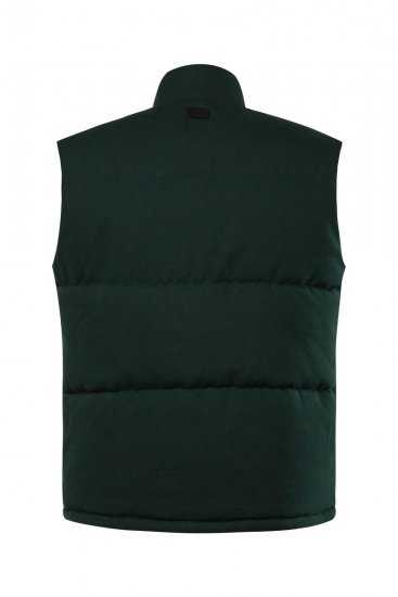 STHUGE 831896 Prešívaná flanelová vesta Tmavozelená - Bundy - Bundy Nadmerné Veľkosti 2XL-8XL