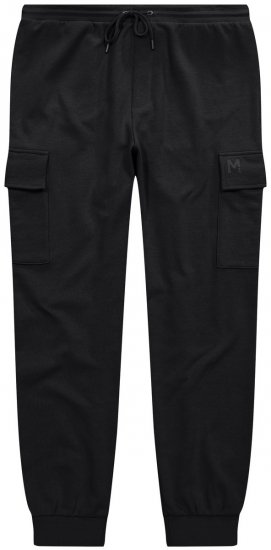 Men+ 113 Tepláky s cargo vreckami Čierna - Tepláky & teplákové kraťasy - Tepláky & Teplákové kraťasy - 2XL-12XL