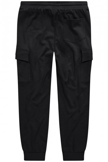 Men+ 113 Tepláky s cargo vreckami Čierna - Tepláky & teplákové kraťasy - Tepláky & Teplákové kraťasy - 2XL-12XL