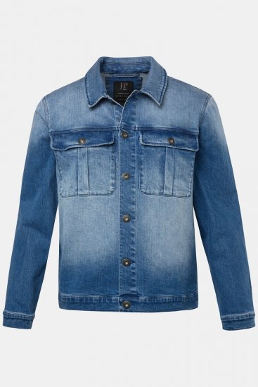 JP1880 832510 Stretch Džínsová bunda Indigovo modrá - Bundy - Bundy Nadmerné Veľkosti 2XL-8XL