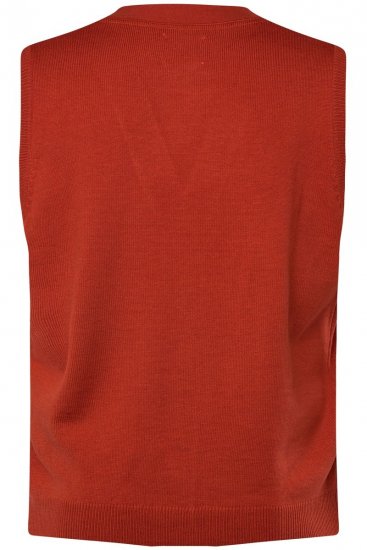 Boston Park 948 Pletená vesta s véčkovým výstrihom Terakota - Obleky - Obleky 2XL-8XL