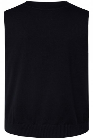 Boston Park 952 Menčestrová vesta s pleteným zadným dielom Tmavomodrá - Obleky - Obleky 2XL-8XL