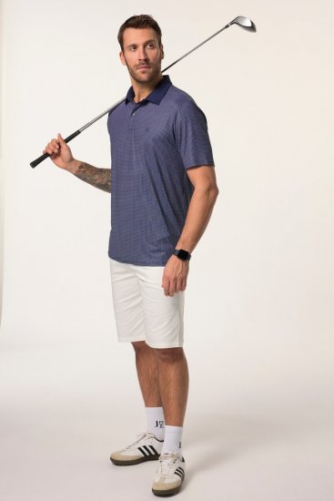 JP1880 Jay-Pi QuickDry Small Print Golf Polo Shirt Navy Blue - Polokošele - Polokošele 2XL-8XL