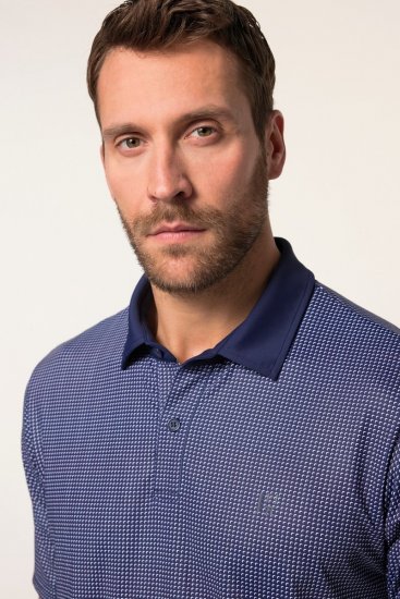 JP1880 Jay-Pi QuickDry Small Print Golf Polo Shirt Navy Blue - Polokošele - Polokošele 2XL-8XL