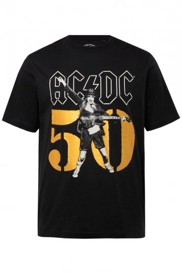 JP1880 AC/DC Graphic Band T-Shirt Black - Tričká - Nadrozmerné tričká - 2XL-14XL