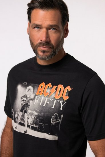 JP1880 AC/DC 50th Anniversary Band Photo T-Shirt Black - Tričká - Nadrozmerné tričká - 2XL-14XL
