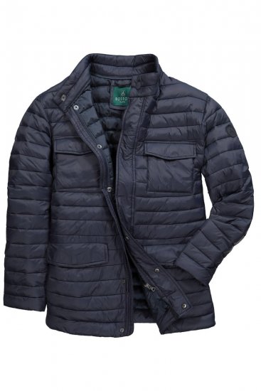 Boston Park 416 Prešívaná bunda so stojačikom Tmavomodrá - Bundy - Bundy Nadmerné Veľkosti 2XL-8XL