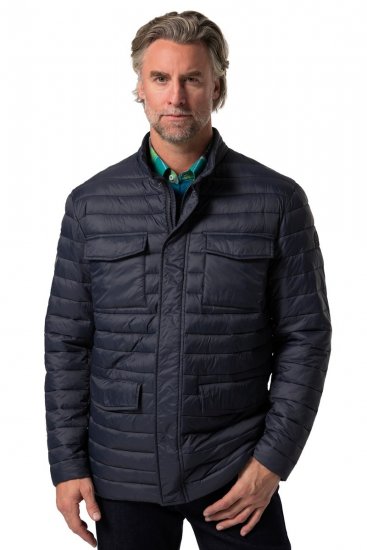 Boston Park 416 Prešívaná bunda so stojačikom Tmavomodrá - Bundy - Bundy Nadmerné Veľkosti 2XL-8XL