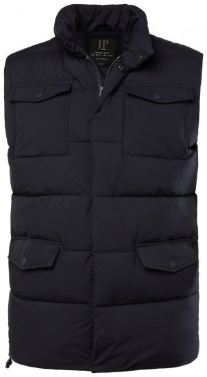 JP1880 834648 Vesta prešívaná so stojačikom Tmavomodrá - Bundy - Bundy Nadmerné Veľkosti 2XL-8XL