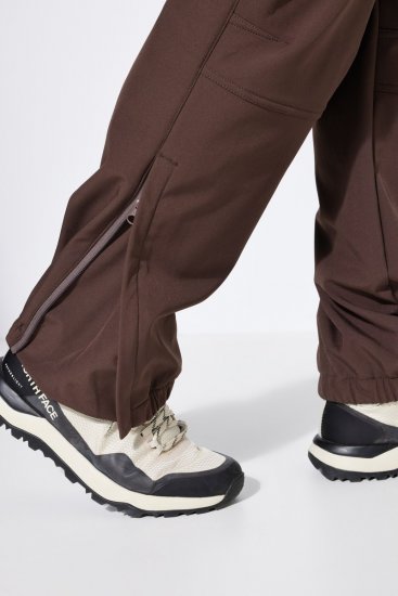 Ulla Popken 834662 Softshellové nohavice s fleecovou podšívkou Taupe - Outdoorové oblečenie - 