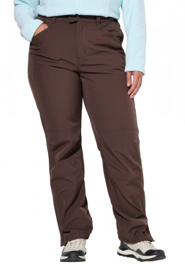 Ulla Popken 834662 Softshellové nohavice s fleecovou podšívkou Taupe - Outdoorové oblečenie - 