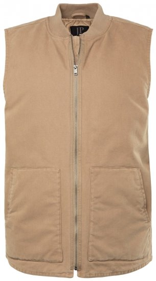 JP1880 834734 Canvasová vesta Tmavobéžová - Bundy - Bundy Nadmerné Veľkosti 2XL-8XL