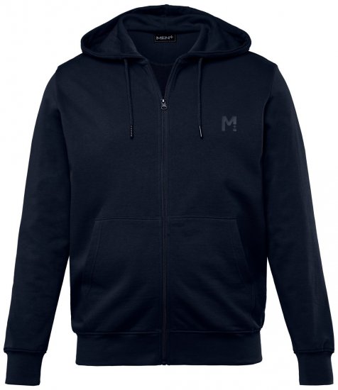Men+ 851 Mikina s kapucňou na zips Tmavomodrá - Mikiny & mikiny bez kapucne - Mikiny & Mikiny s Kapucňou 2XL-12XL