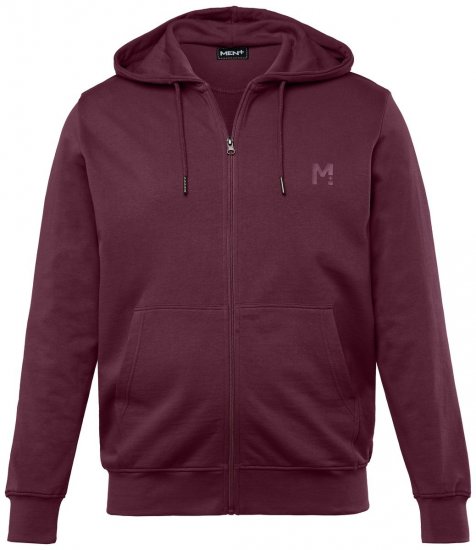 Men+ 851 Mikina s kapucňou na zips Slivková - Mikiny & mikiny bez kapucne - Mikiny & Mikiny s Kapucňou 2XL-12XL
