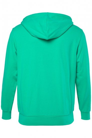 Men+ 851 Mikina s kapucňou na zips Smaragdová - Mikiny & mikiny bez kapucne - Mikiny & Mikiny s Kapucňou 2XL-12XL