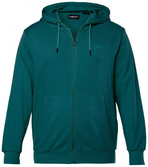 Men+ 851 Mikina s kapucňou na zips Jedľovo zelená - Mikiny & mikiny bez kapucne - Mikiny & Mikiny s Kapucňou 2XL-12XL