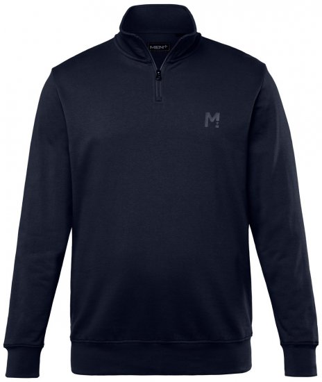 Men+ 856 Mikina s krátkym zipsom Tmavomodrá - Mikiny & mikiny bez kapucne - Mikiny & Mikiny s Kapucňou 2XL-12XL