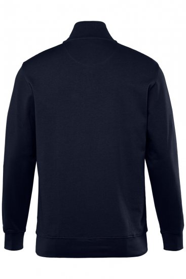 Men+ 856 Mikina s krátkym zipsom Tmavomodrá - Mikiny & mikiny bez kapucne - Mikiny & Mikiny s Kapucňou 2XL-12XL
