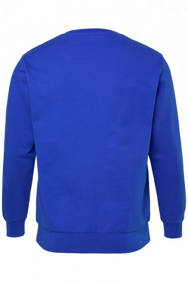 Men+ 865 Mikina Kobaltovomodrá - Mikiny & mikiny bez kapucne - Mikiny & Mikiny s Kapucňou 2XL-12XL