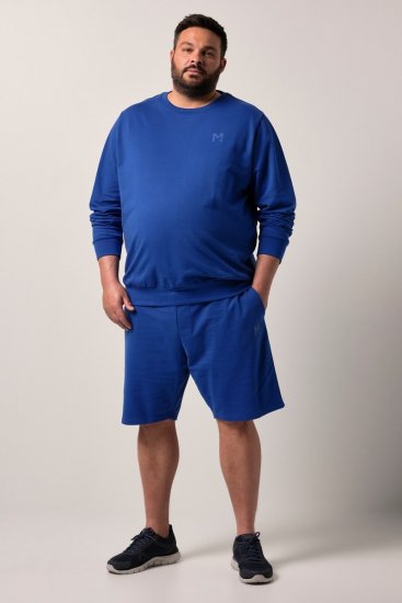 Men+ 865 Mikina Kobaltovomodrá - Mikiny & mikiny bez kapucne - Mikiny & Mikiny s Kapucňou 2XL-12XL