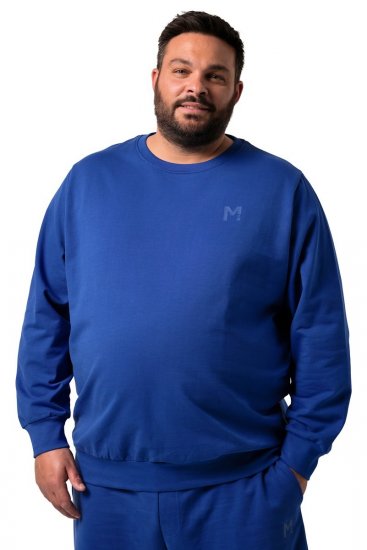Men+ 865 Mikina Kobaltovomodrá - Mikiny & mikiny bez kapucne - Mikiny & Mikiny s Kapucňou 2XL-12XL