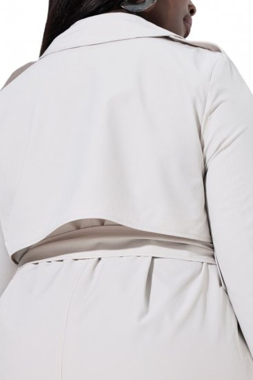 Ulla Popken 834990 Trenčkot Taupe - Kabáty - Dámske kabáty veľkých veľkostí