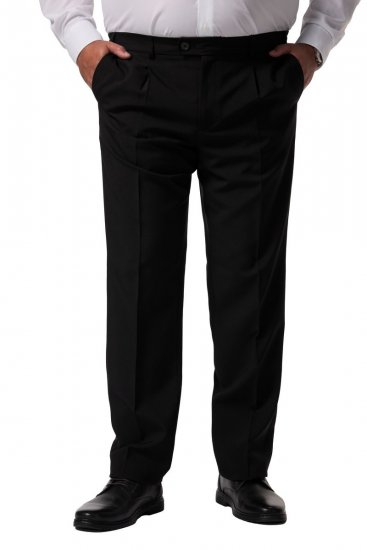 Men+ 066 Porto Nohavice k obleku bellyfit Čierna - Obleky - Obleky 2XL-8XL