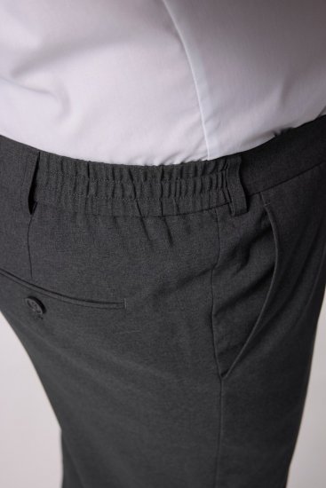 Men+ 066 Porto Nohavice k obleku bellyfit Sivá - Obleky - Obleky 2XL-8XL