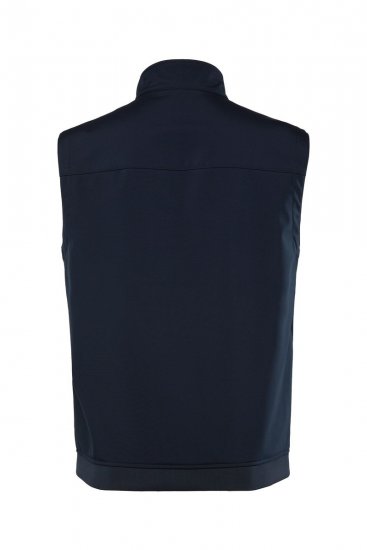 Men+ 414 Softshellová vesta so stojačikom Tmavomodrá - Bundy - Bundy Nadmerné Veľkosti 2XL-8XL