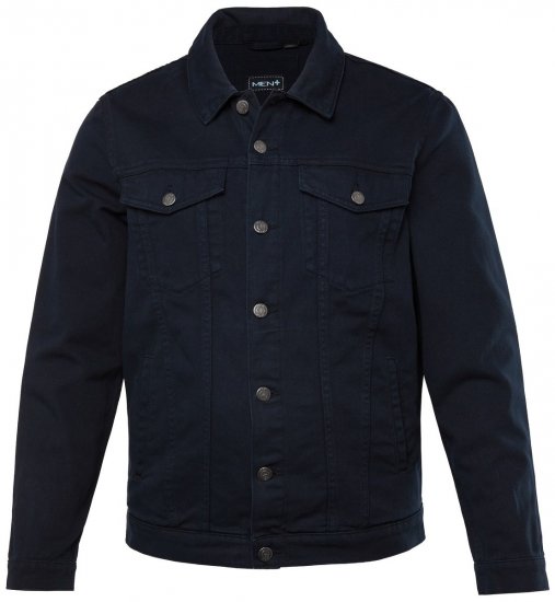 Men+ 446 Džínsová bunda s náprsnými vreckami Tmavomodrá - Bundy - Bundy Nadmerné Veľkosti 2XL-8XL