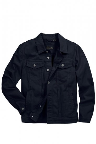 Men+ 446 Džínsová bunda s náprsnými vreckami Tmavomodrá - Bundy - Bundy Nadmerné Veľkosti 2XL-8XL