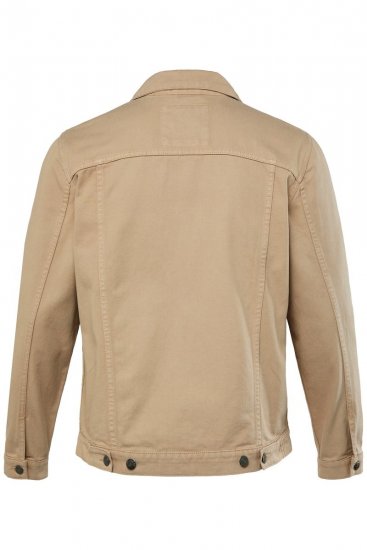Men+ 446 Džínsová bunda s náprsnými vreckami Piesková - Bundy - Bundy Nadmerné Veľkosti 2XL-8XL