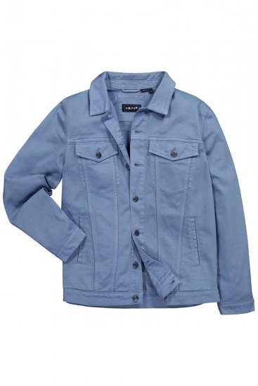 Men+ 446 Džínsová bunda s náprsnými vreckami Denimová modrá - Bundy - Bundy Nadmerné Veľkosti 2XL-8XL