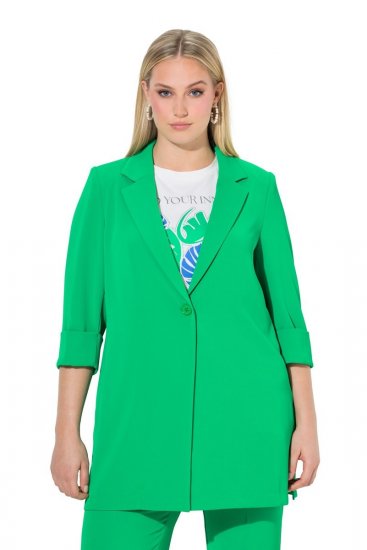 Ulla Popken 836165 Dlhé sako s 3/4 rukávmi Zelená - Saká - Saká v nadmerných veľkostiach
