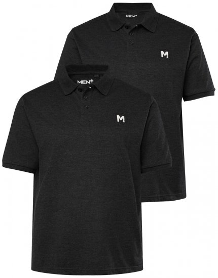 Men+ 258 Polokošeľa Čierna 2 kusy - Polokošele - Polokošele 2XL-8XL
