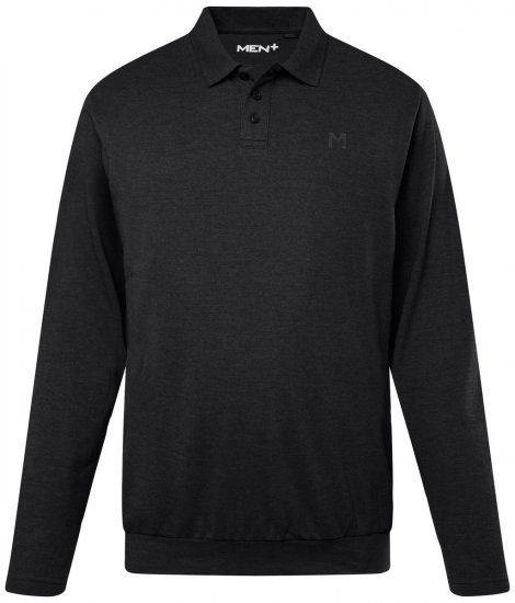 Men+ 274 Polokošeľa s dlhým rukávom bellyfit Čierna - Polokošele - Polokošele 2XL-8XL