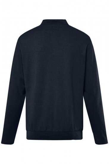 Men+ 274 Polokošeľa s dlhým rukávom bellyfit Tmavomodrá - Polokošele - Polokošele 2XL-8XL
