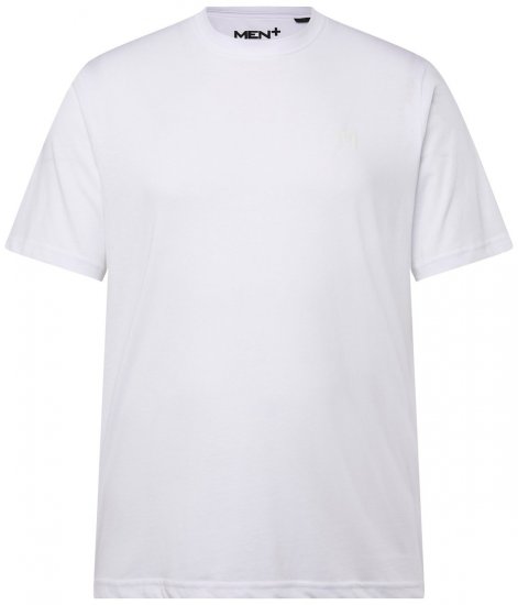 Men+ 276 Tričko okrúhly výstrih Biela - Tričká - Nadrozmerné tričká - 2XL-14XL