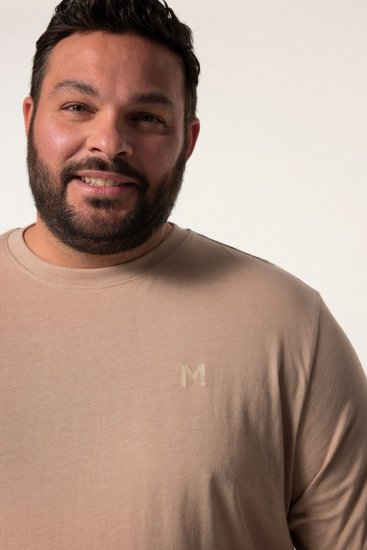 Men+ 276 Tričko okrúhly výstrih Piesková - Tričká - Nadrozmerné tričká - 2XL-14XL