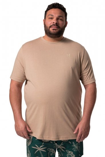 Men+ 276 Tričko okrúhly výstrih Piesková - Tričká - Nadrozmerné tričká - 2XL-14XL
