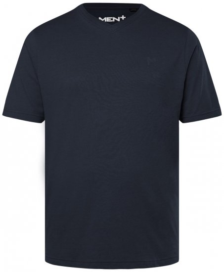 Men+ 279 Tričko véčkový výstrih Tmavomodrá - Tričká - Nadrozmerné tričká - 2XL-14XL