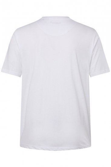 Men+ 279 Tričko véčkový výstrih Biela - Tričká - Nadrozmerné tričká - 2XL-14XL