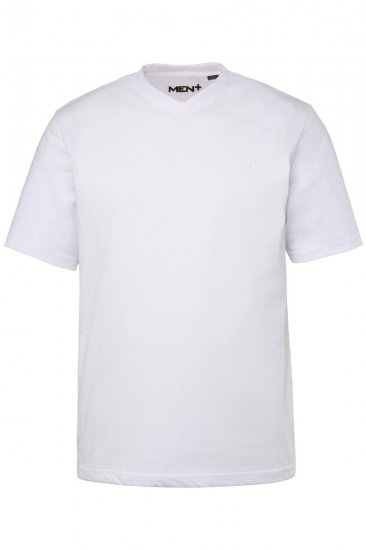 Men+ 299 Tričko véčkový výstrih Biela 2 kusy - Tričká - Nadrozmerné tričká - 2XL-14XL